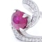 Platinum diamond and ruby ring - image 5