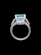 Art deco Aquamarine and diamond dress ring SKU: 7707 DBGEMS - image 3