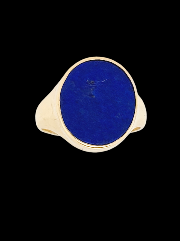 Lapis-Lazuli gold signet ring SKU: 7710 DBGEMS - image 1