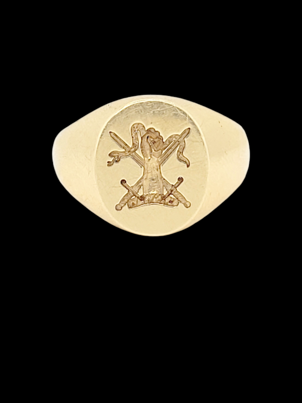 Heavy 18ct gold signet ring SKU: 7711 DBGEMS - image 4