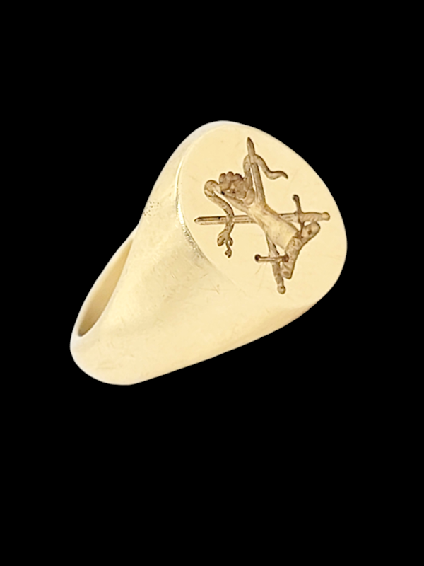 Heavy 18ct gold signet ring SKU: 7711 DBGEMS - image 3