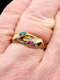 Antique gem set double snake ring SKU: 7712 DBGEMS - image 1