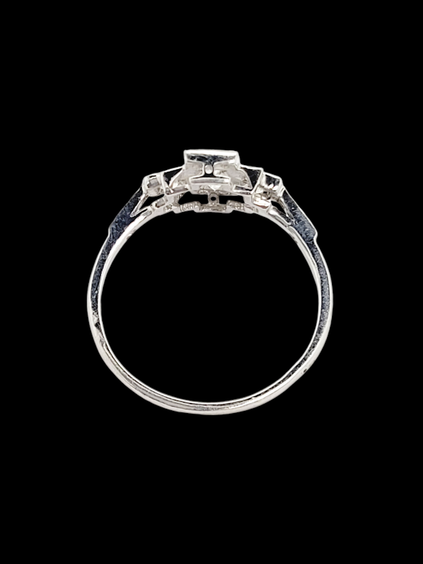 Art deco diamond and baguette diamond ring SKU: 7715 DBGEMS - image 3