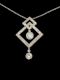 Art deco 1920s old cut diamond pendant SKU: 7717 DBGEMS - image 1