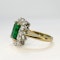 Emerald Diamond Rectangular Cluster Ring - SADDINGTONS JEWELLERY Stand 375 - image 3