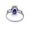 Platinum Diamond Burma Sapphire ring ( Not heated ) - image 5