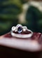 A very fine 18 ct.  White Gold & Platinum Oval 2.40ct Sapphire & Diamond Three Stone Ring. Circa 1935 - image 5