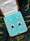 An exceptionally fine pair of Antique Natural Sapphire and Diamond Drop Platinum Earrings, English, Circa 1910. - image 5