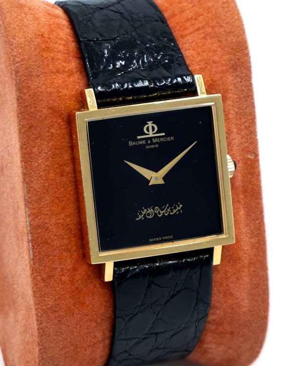 1970 Baume & Mercier Tank Bahrain Royal Arabic Dial - image 3