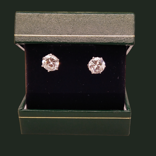 Certificated Diamond Stud Earrings - image 2