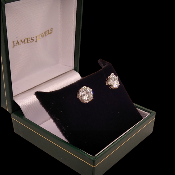 Certificated Diamond Stud Earrings - image 3