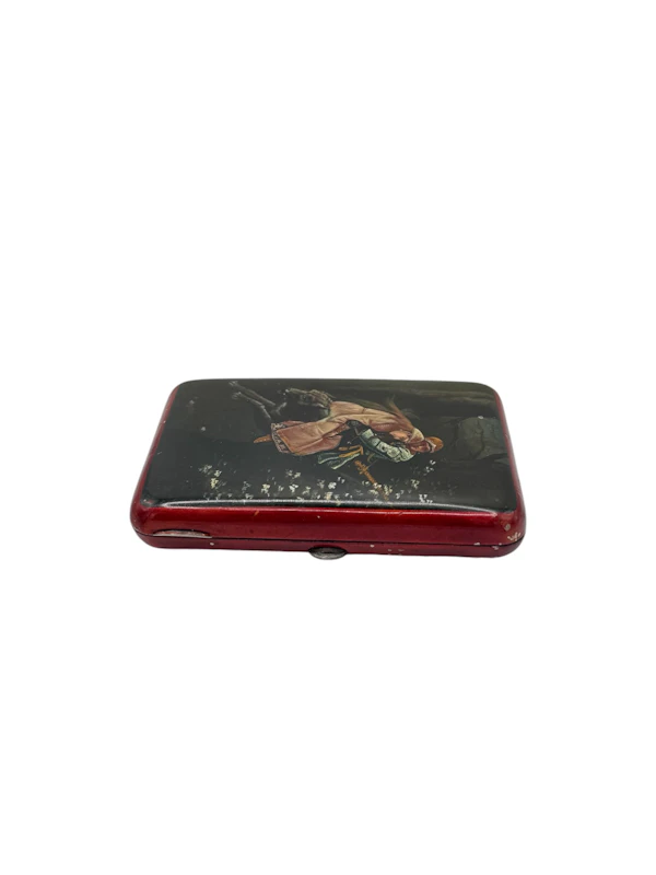 Russian silver lacquer cigarette case, Moscow, c.1900 - image 1