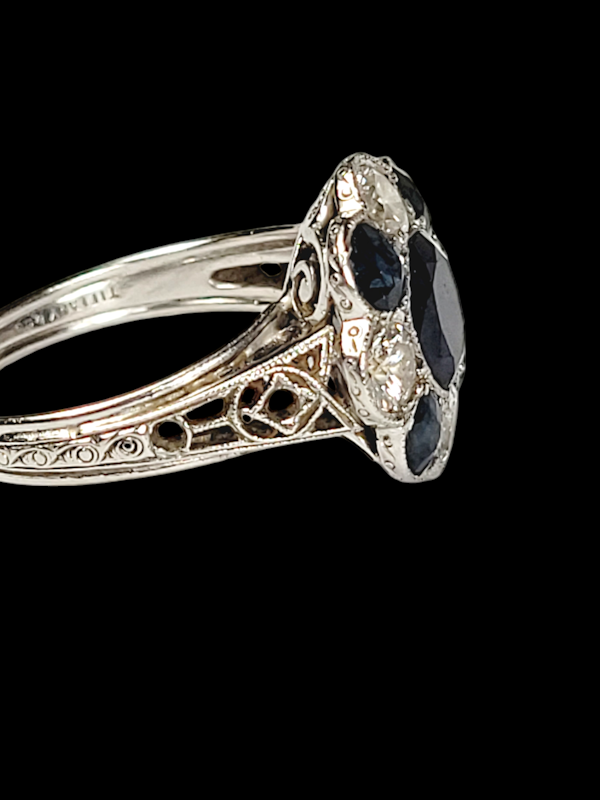 Antique Tiffany and Co. sapphire and diamond engagement ring SKU: 7728 DBGEMS - image 3