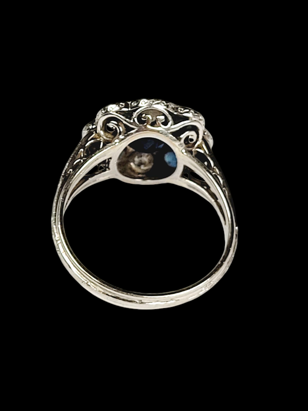 Antique Tiffany and Co. sapphire and diamond engagement ring SKU: 7728 DBGEMS - image 4