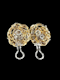 Cool vintage gold wire and diamond ribbon earrings SKU: 7730 DBGEMS - image 3