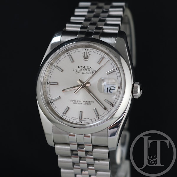 Rolex Datejust 36mm 116200 Silver Baton Jubilee 2007 - image 2