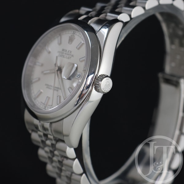 Rolex Datejust 36mm 116200 Silver Baton Jubilee 2007 - image 3