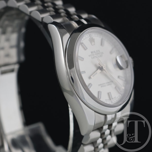 Rolex Datejust 36mm 116200 Silver Baton Jubilee 2007 - image 4