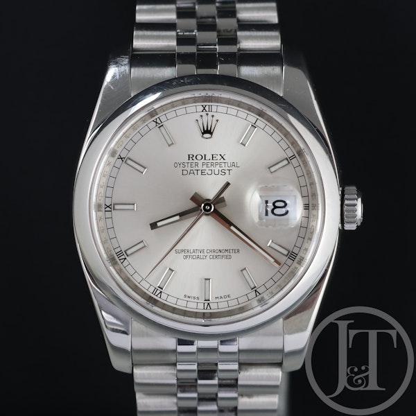 Rolex Datejust 36mm 116200 Silver Baton Jubilee 2007 - image 1