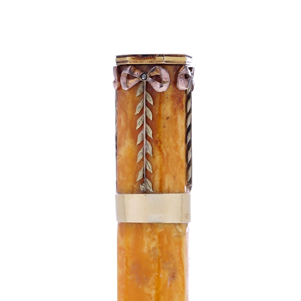 Karl Faberge 14kt gold and amber cheroot - image 3