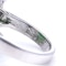 Vintage 14kt. white gold jade diamond cluster ring - image 6