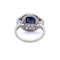 Art Deco Platinum Diamond Sapphire ring - image 4