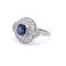 Art Deco Platinum Diamond Sapphire ring - image 3