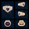 Sapphire and Diamond Heart Shape Ring. - image 6