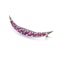 Victorian 9kt Gold ruby and diamond crescent brooch - image 3