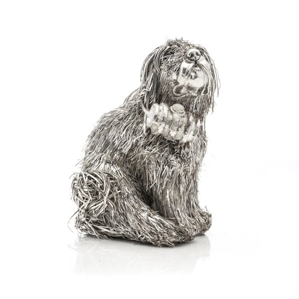 Mario Buccellati 925 silver St Bernard's dog figurine - image 2