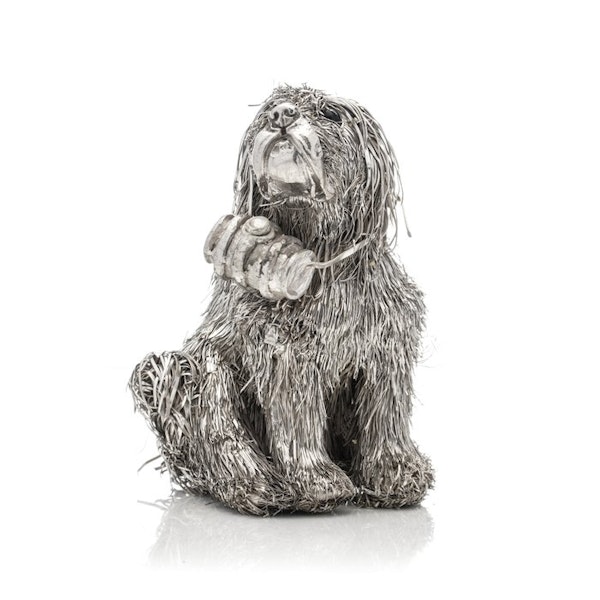 Mario Buccellati 925 silver St Bernard's dog figurine - image 3