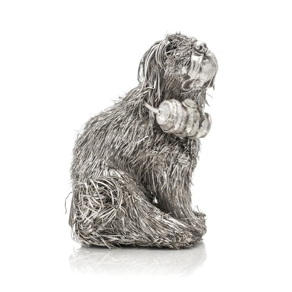 Mario Buccellati 925 silver St Bernard's dog figurine - image 1