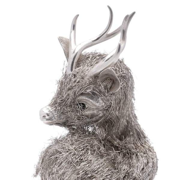 Mario Buccellati 925 silver fallow - deer figurine - image 6