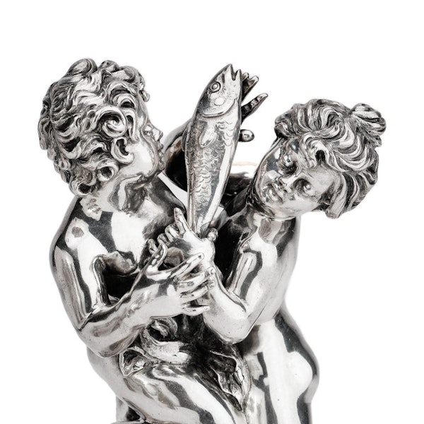 Luigi Avolio set of four 800. silver and ormolu figural groups - image 5