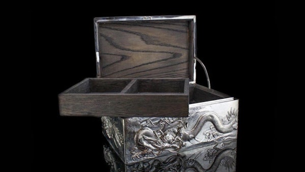 Antique Japanese silver cigar box - image 3