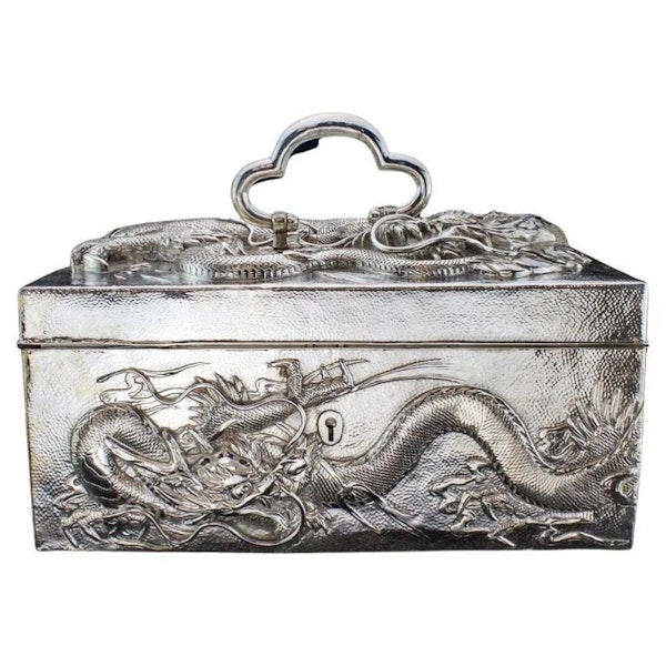 Antique Japanese silver cigar box - image 11