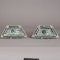 Pair of Chinese famille verte biscuit hors d'oeuvre dishes, Kangxi (1662-1722) - image 2