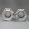 Pair of Chinese famille-verte hexagonal salts, Kangxi (1662-1722) - image 3