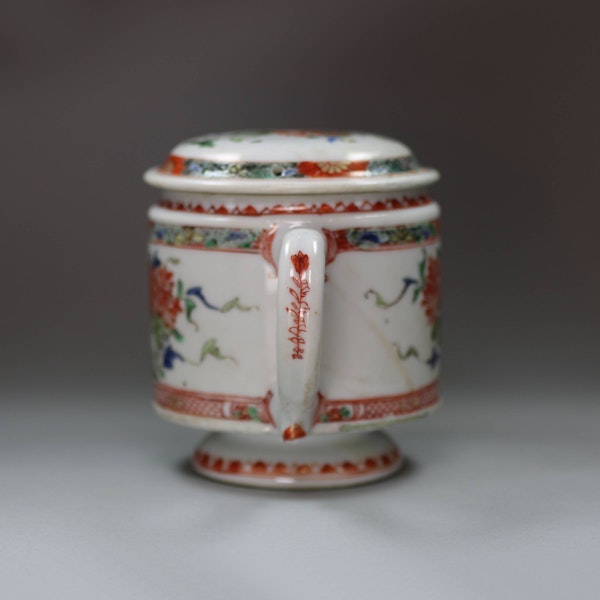 Chinese famille verte mustard pot and cover, Kangxi (1662-1722) - image 5