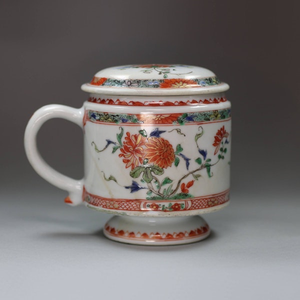 Chinese famille verte mustard pot and cover, Kangxi (1662-1722) - image 7