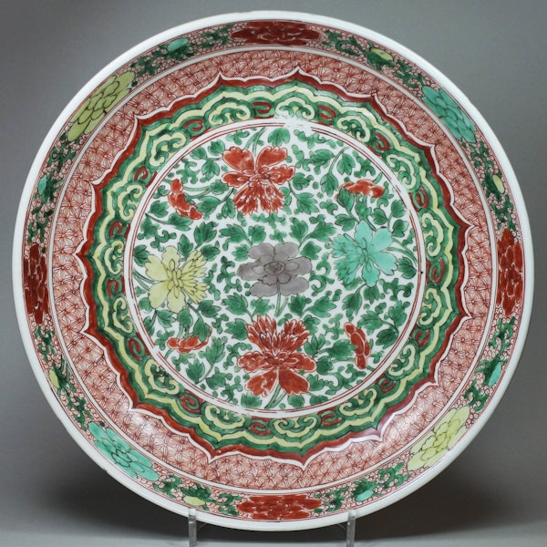 Chinese famille verte dish, early Kangxi (1662-1722) - image 1