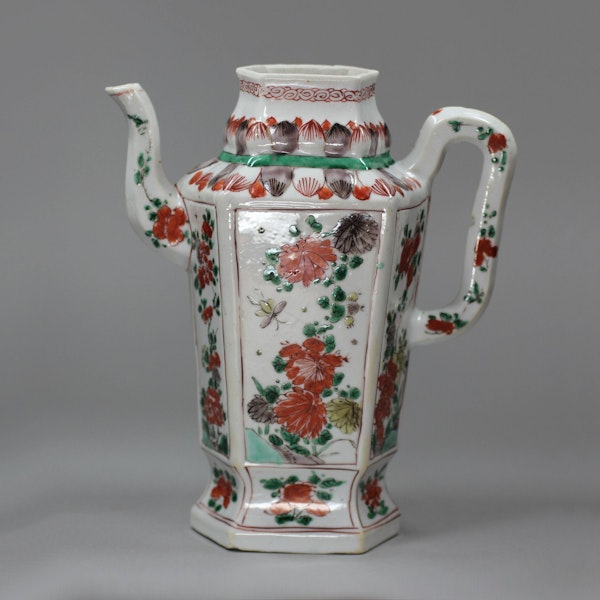 Chinese famille verte hexagonal ewer, Kangxi (1662-1722) - image 4