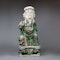 Chinese famille verte biscuit figure of Guandi, the God of War, Kangxi (1662-1722) - image 1