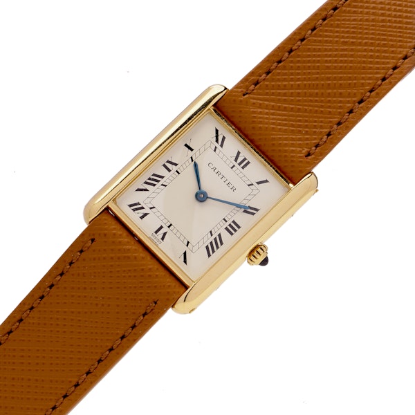 Cartier Tank Louis 18kt. yellow gold ladies quartz wristwatch - image 5