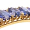 Antique Victorian 18kt gold Sapphire bangle with safety chain - image 7