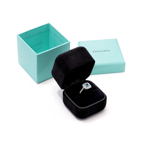 Tiffany & Co. platinum aquamarine ring - image 2