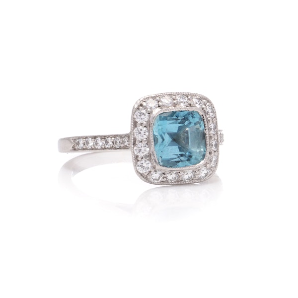 Tiffany & Co. platinum aquamarine ring - image 3