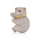 18kt yellow gold diamond bear brooch - image 3