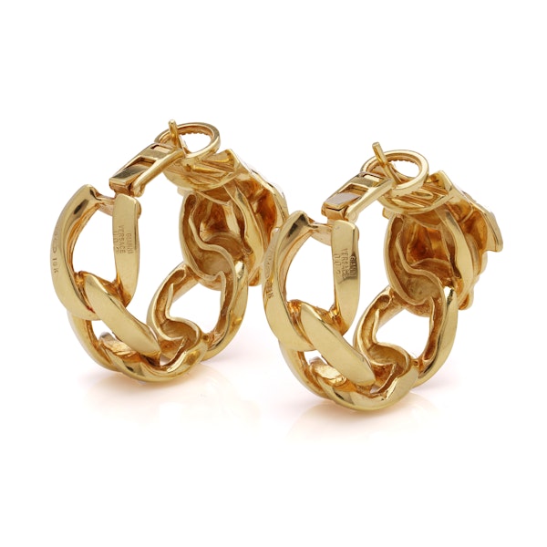 Gianni Versace 18kt gold La Medusa clip-on hoop earrings - image 6