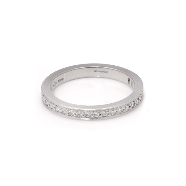 Tiffany & co. platinum half - eternity diamond band ring - image 3